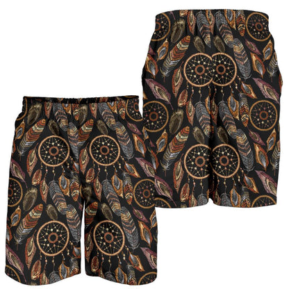 Dream catcher embroidered style Mens Shorts-JTAMIGO.COM