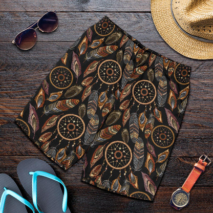 Dream catcher embroidered style Mens Shorts-JTAMIGO.COM