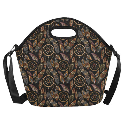 Dream catcher embroidered style Neoprene Lunch Bag (Model 1669)(Large)-JTAMIGO.COM