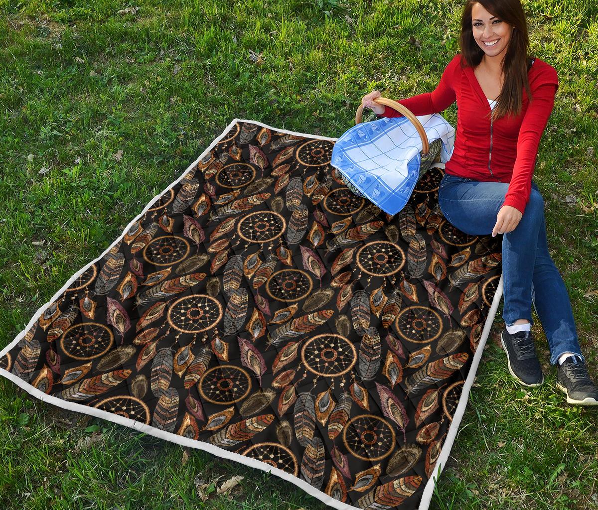 Dream catcher embroidered style Premium Quilt-JTAMIGO.COM