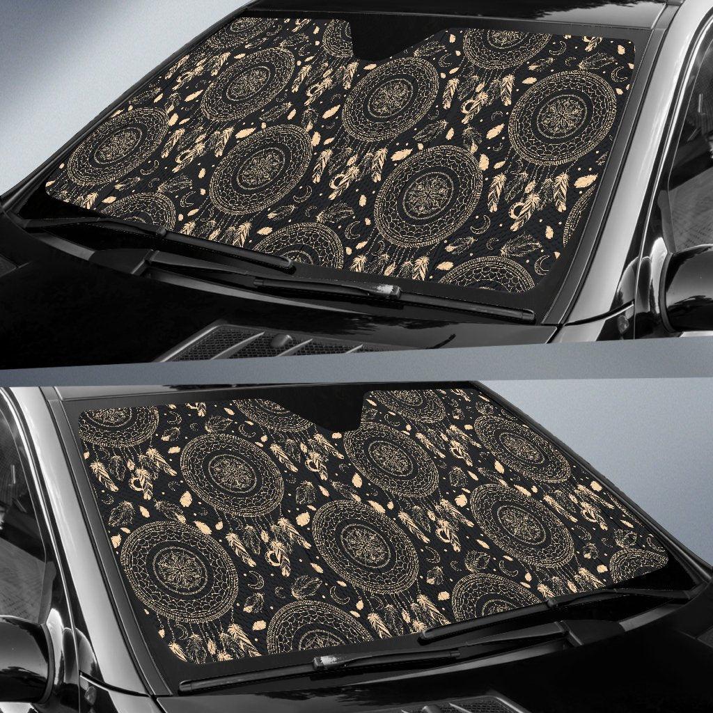 Dream Catcher Mandala Boho Moon Car Sun Shade For Windshield
