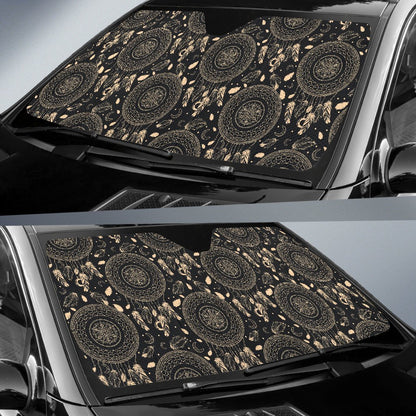 Dream Catcher Mandala Boho Moon Car Sun Shade For Windshield