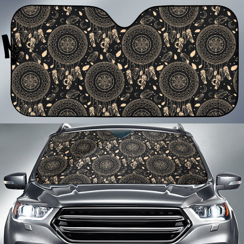 Dream Catcher Mandala Boho Moon Car Sun Shade For Windshield