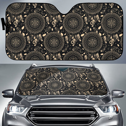 Dream Catcher Mandala Boho Moon Car Sun Shade For Windshield