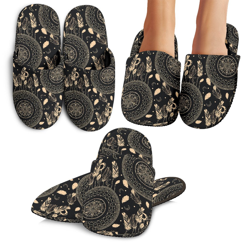 Dream Catcher Mandala Boho Moon House Slippers