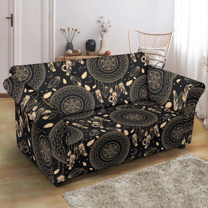 Dream Catcher Mandala Boho Moon Loveseat Slipcover-JTAMIGO.COM