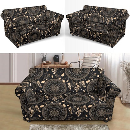 Dream Catcher Mandala Boho Moon Loveseat Slipcover-JTAMIGO.COM