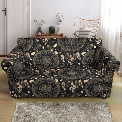 Dream Catcher Mandala Boho Moon Loveseat Slipcover-JTAMIGO.COM