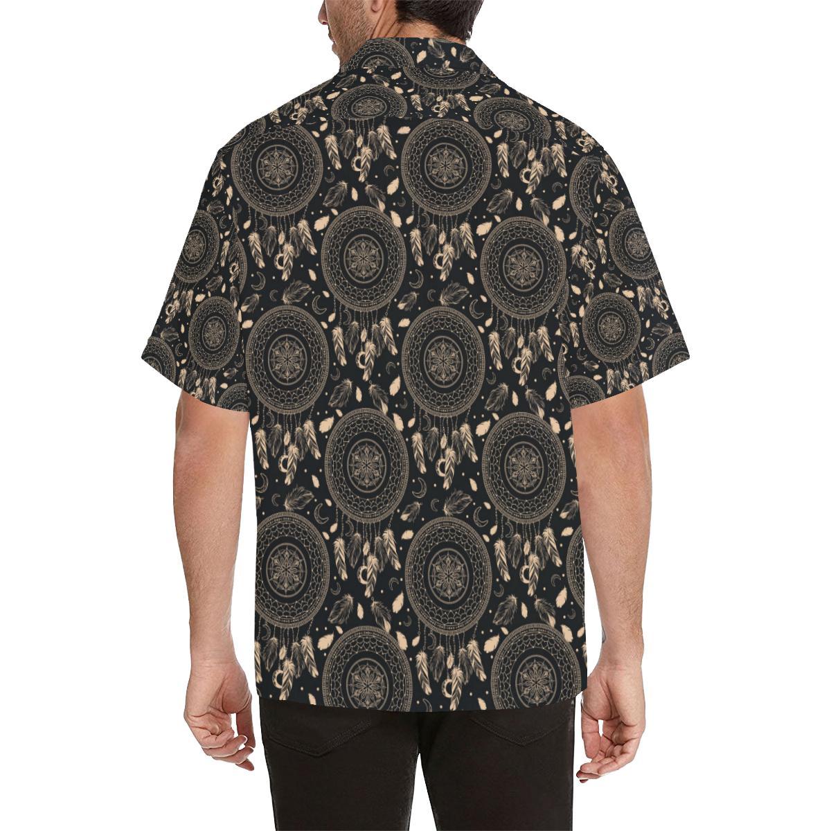 Dream Catcher Mandala Boho Moon Men Aloha Hawaiian Shirt