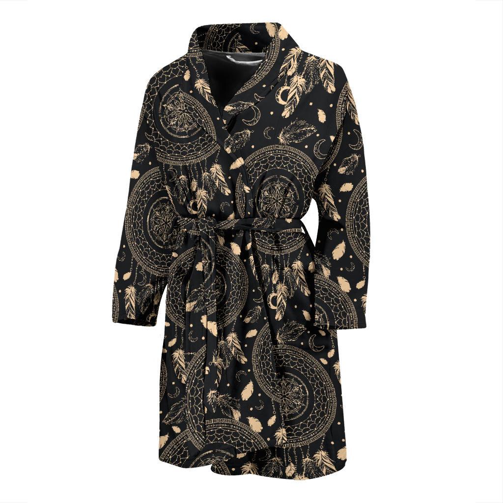 Dream Catcher Mandala Boho Moon Men Bath Robe-JTAMIGO.COM