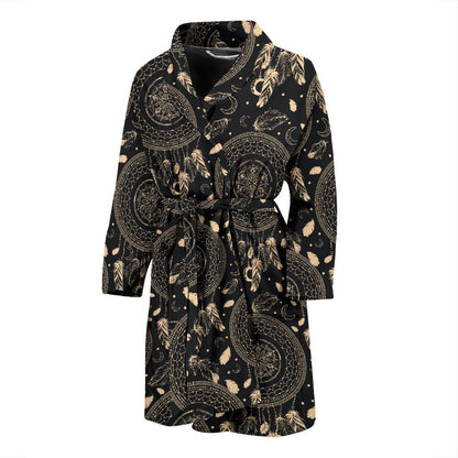 Dream Catcher Mandala Boho Moon Men Bath Robe-JTAMIGO.COM