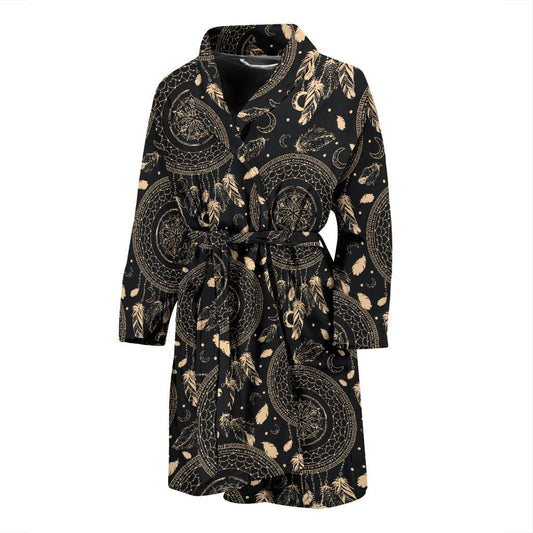 Dream Catcher Mandala Boho Moon Men Bath Robe-JTAMIGO.COM