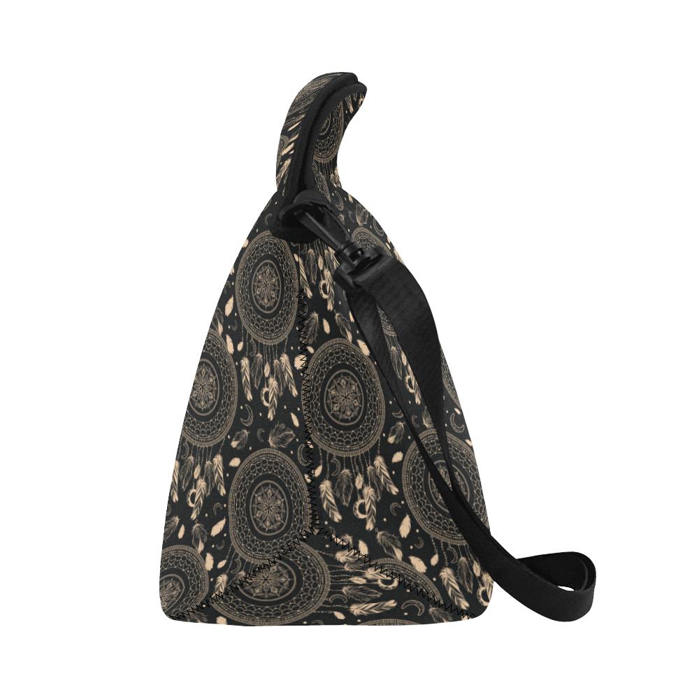 Dream Catcher Mandala Boho Moon Neoprene Lunch Bag (Model 1669)(Large)-JTAMIGO.COM