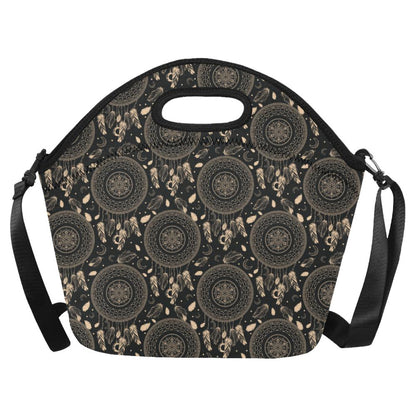Dream Catcher Mandala Boho Moon Neoprene Lunch Bag (Model 1669)(Large)-JTAMIGO.COM