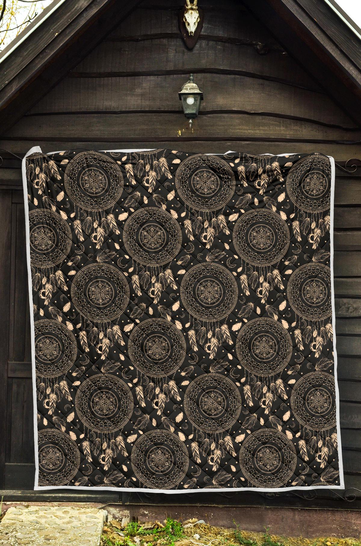 Dream Catcher Mandala Boho Moon Premium Quilt-JTAMIGO.COM