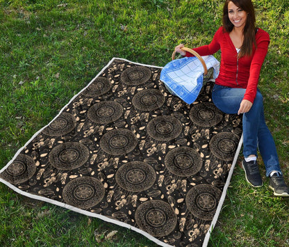 Dream Catcher Mandala Boho Moon Premium Quilt-JTAMIGO.COM