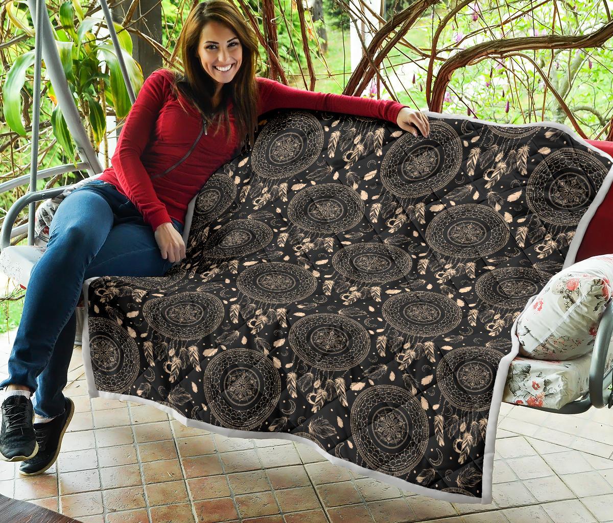 Dream Catcher Mandala Boho Moon Premium Quilt-JTAMIGO.COM