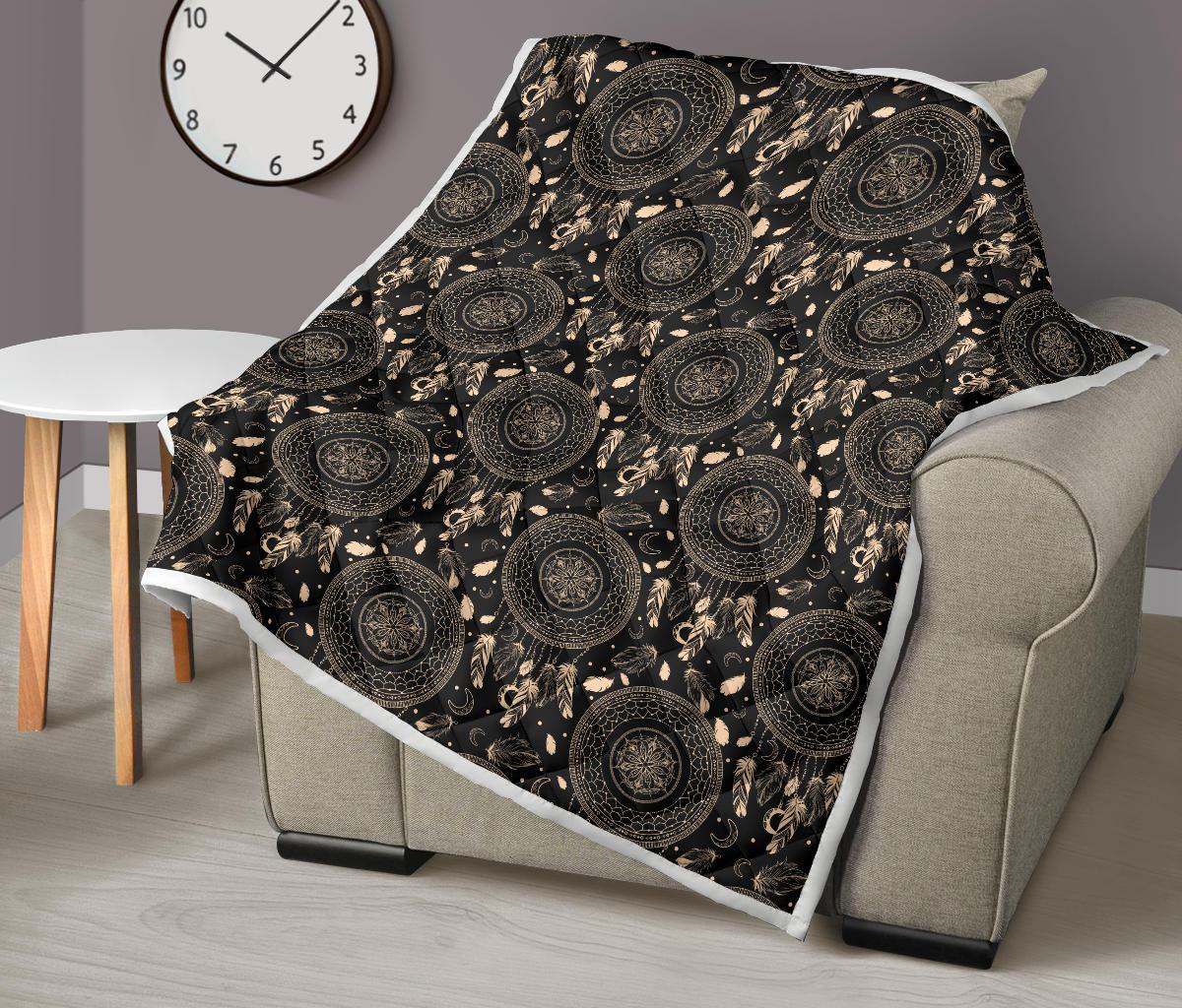 Dream Catcher Mandala Boho Moon Premium Quilt-JTAMIGO.COM