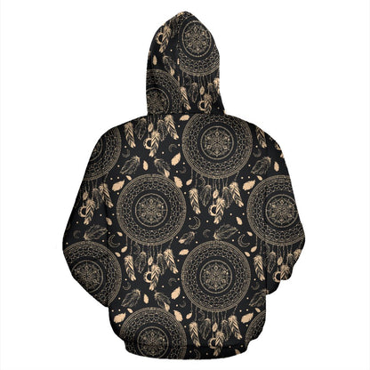 Dream Catcher Mandala Boho Moon Pullover Hoodie