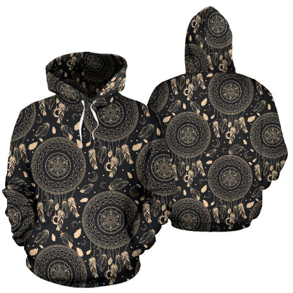 Dream Catcher Mandala Boho Moon Pullover Hoodie