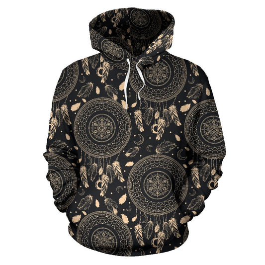 Dream Catcher Mandala Boho Moon Pullover Hoodie