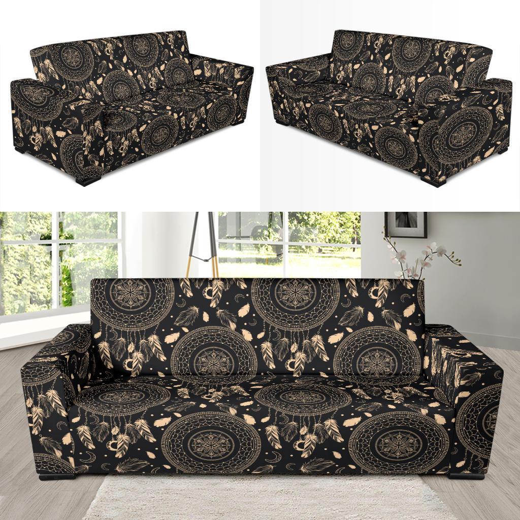 Dream Catcher Mandala Boho Moon Sofa Slipcover-JTAMIGO.COM