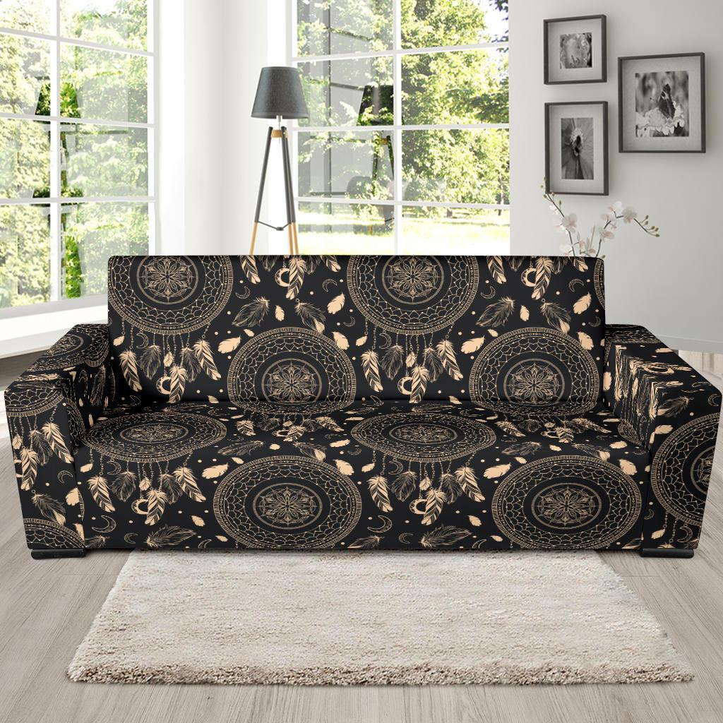 Dream Catcher Mandala Boho Moon Sofa Slipcover-JTAMIGO.COM