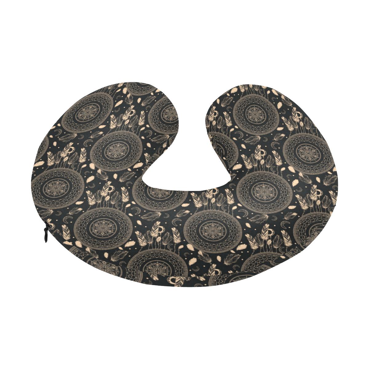 Dream Catcher Mandala Boho Moon U-Shaped Travel Neck Pillow-JTAMIGO.COM