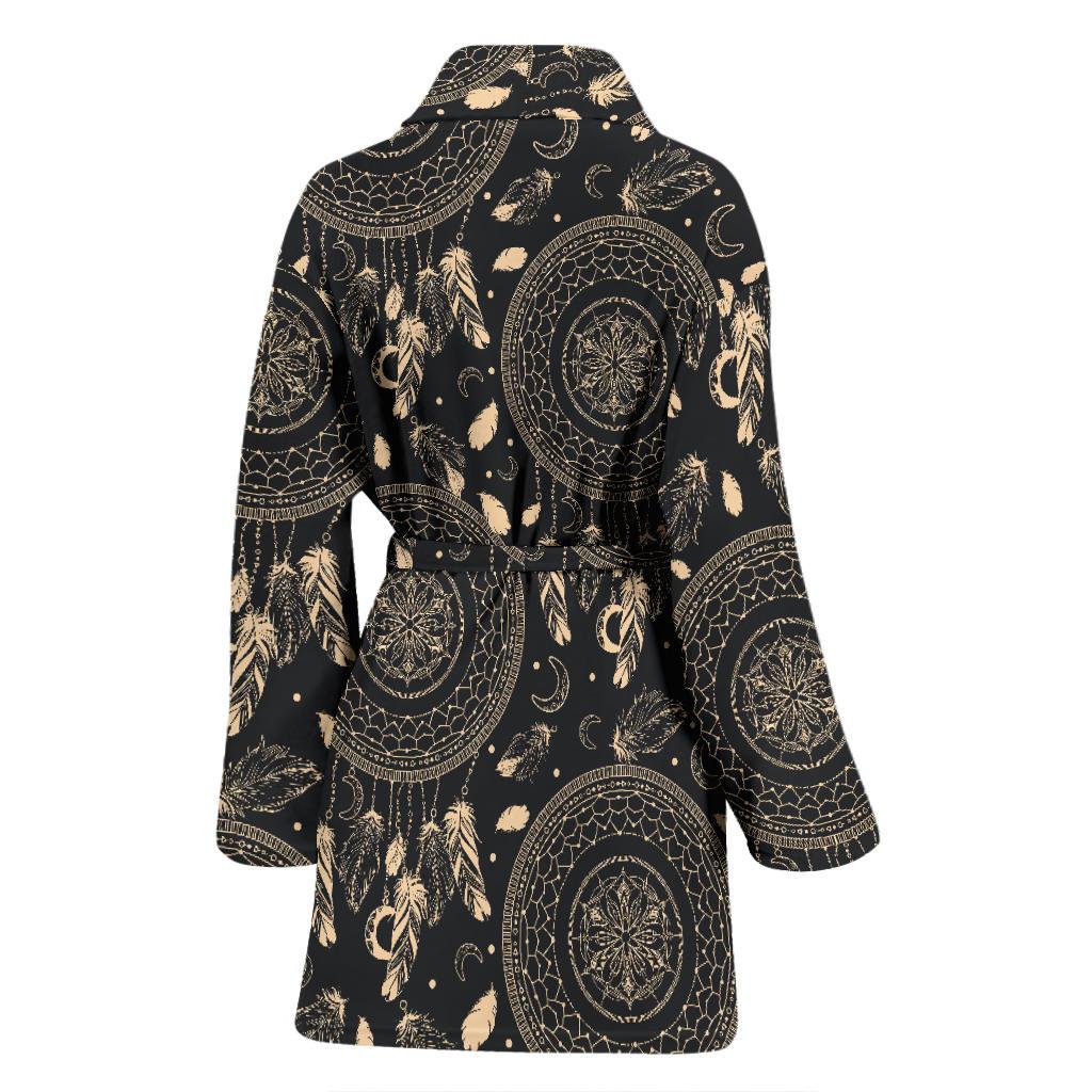 Dream Catcher Mandala Boho Moon Women Bath Robe-JTAMIGO.COM
