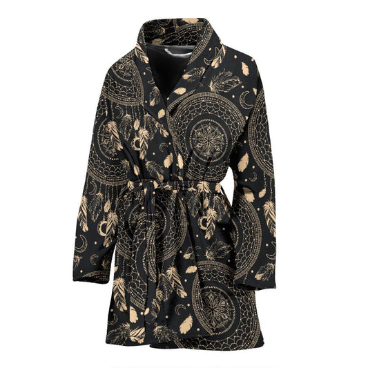 Dream Catcher Mandala Boho Moon Women Bath Robe-JTAMIGO.COM