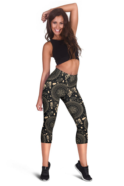 Dream Catcher Mandala Boho Moon Women Capris