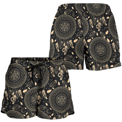 Dream Catcher Mandala Boho Moon Women Shorts-JTAMIGO.COM