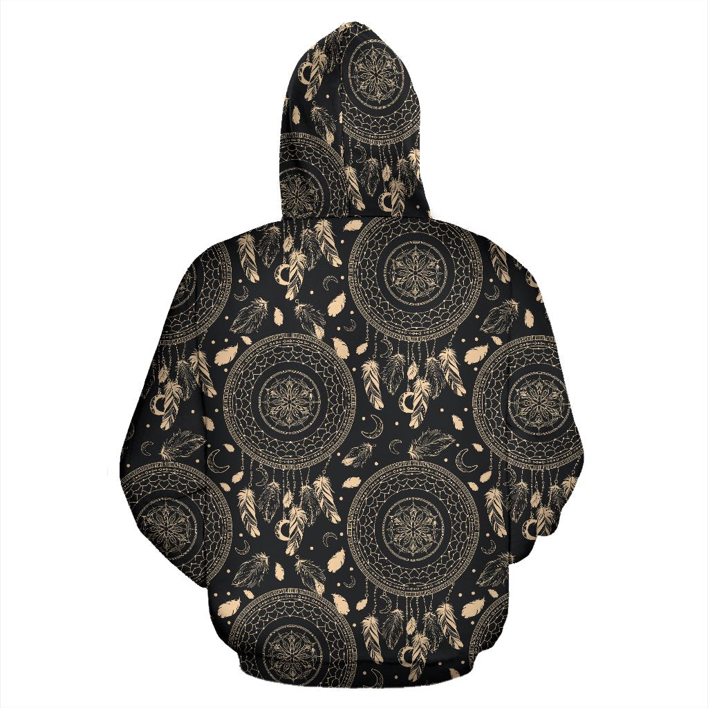 Dream Catcher Mandala Boho Moon Zip Up Hoodie
