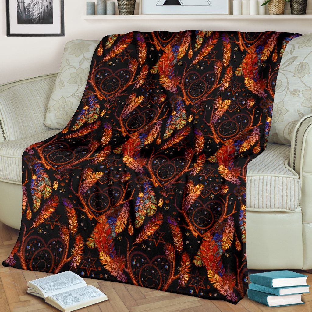 Dream Catcher Native American Design Fleece Blanket