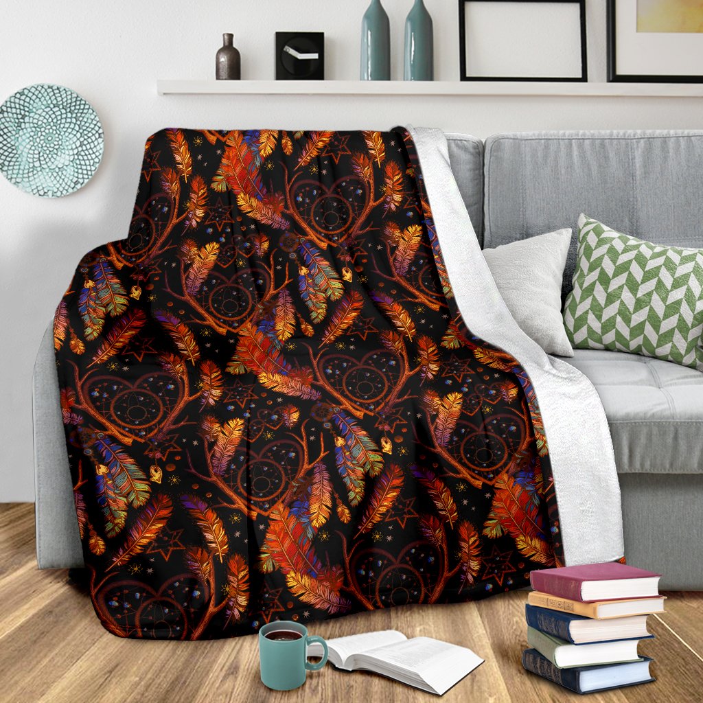 Dream Catcher Native American Design Fleece Blanket