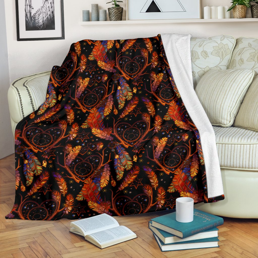Dream Catcher Native American Design Fleece Blanket