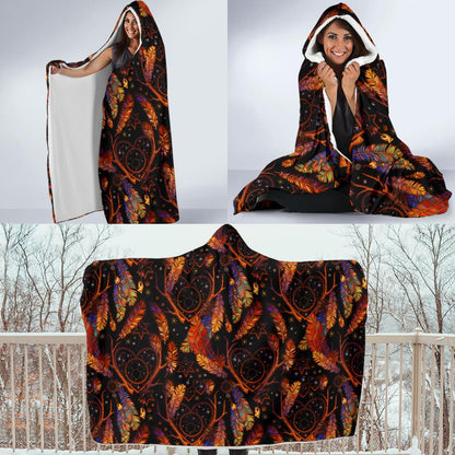 Dream Catcher Native American Design Hooded Blanket-JTAMIGO.COM