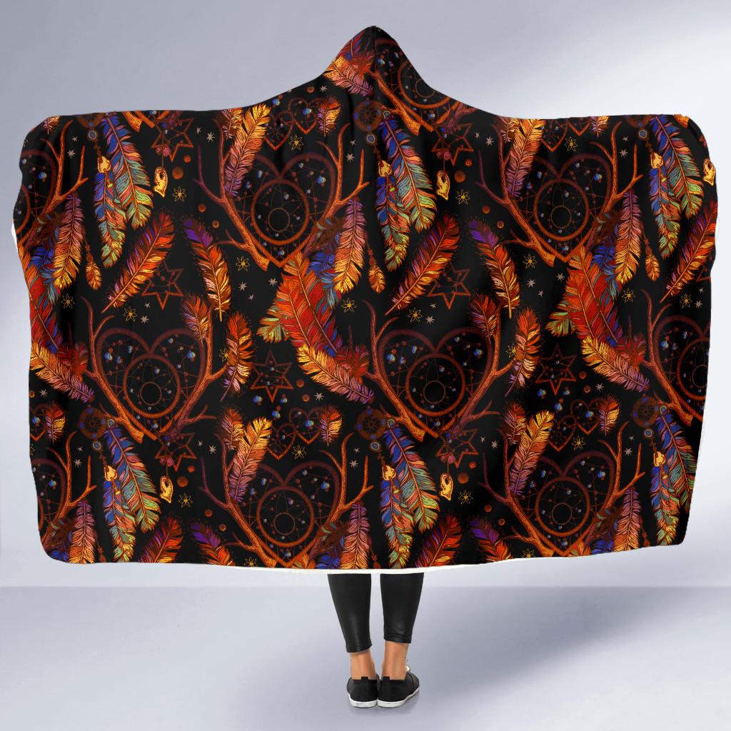 Dream Catcher Native American Design Hooded Blanket-JTAMIGO.COM