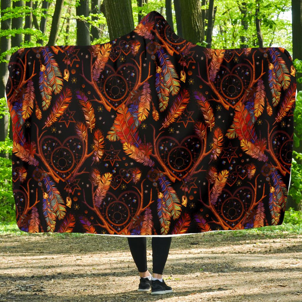 Dream Catcher Native American Design Hooded Blanket-JTAMIGO.COM