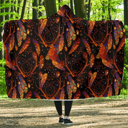 Dream Catcher Native American Design Hooded Blanket-JTAMIGO.COM