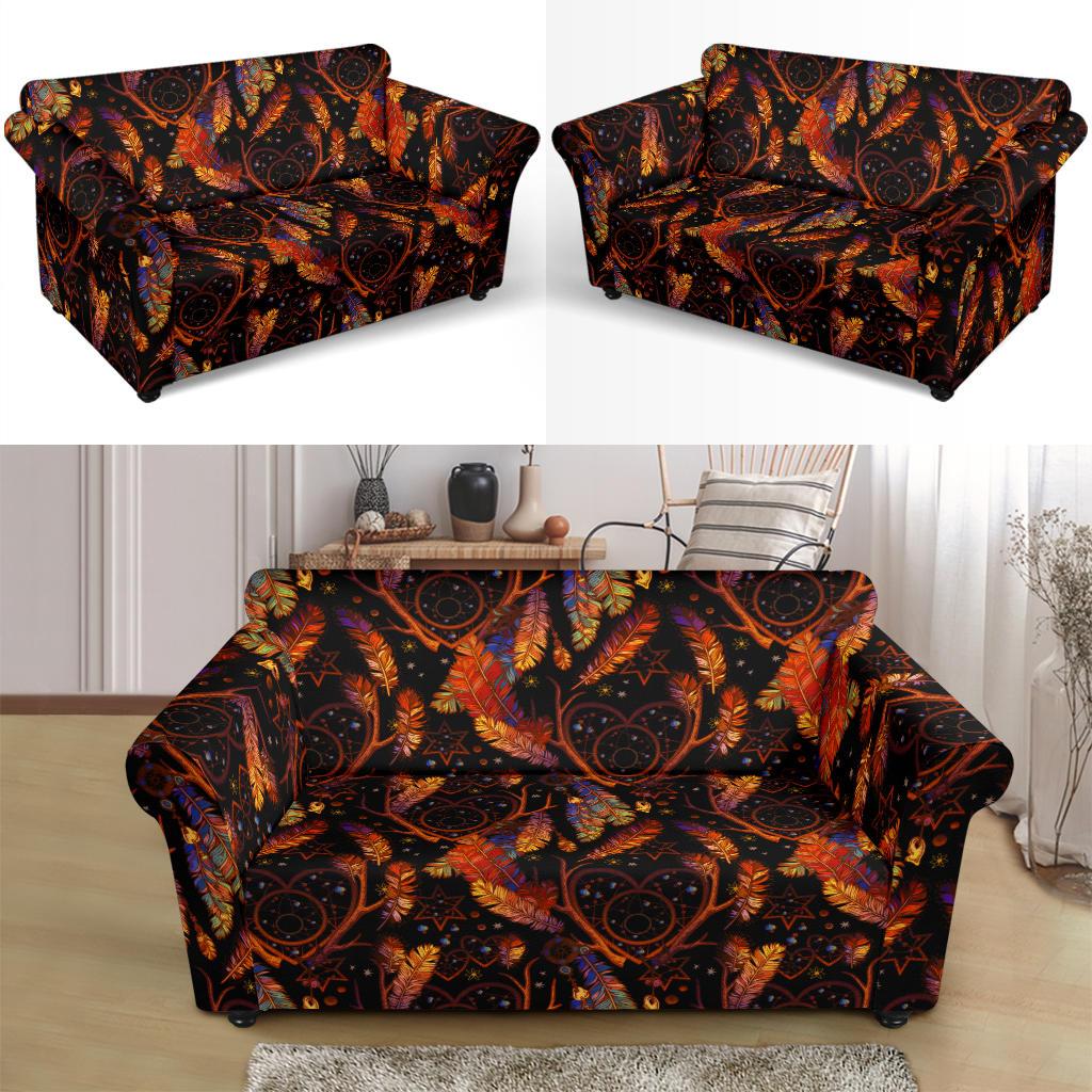 Dream Catcher Native American Design Loveseat Slipcover-JTAMIGO.COM