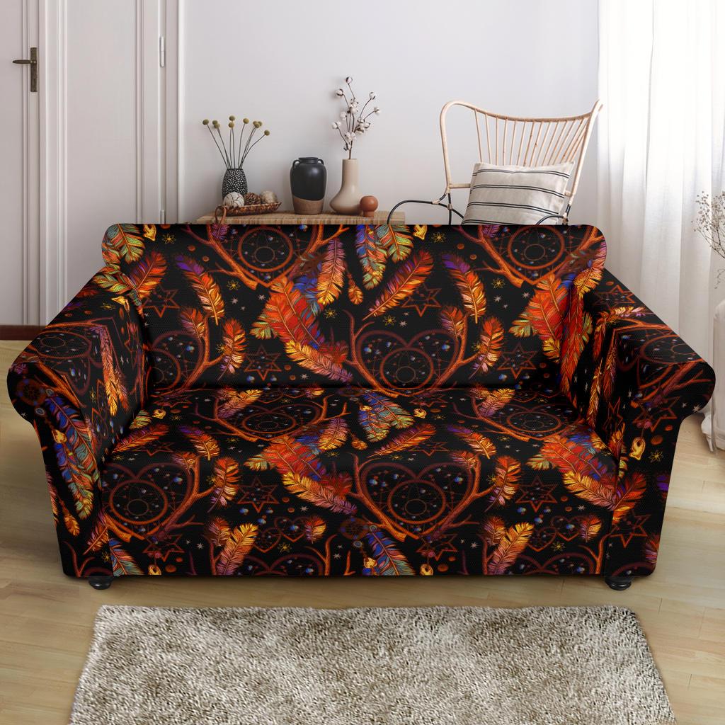 Dream Catcher Native American Design Loveseat Slipcover-JTAMIGO.COM