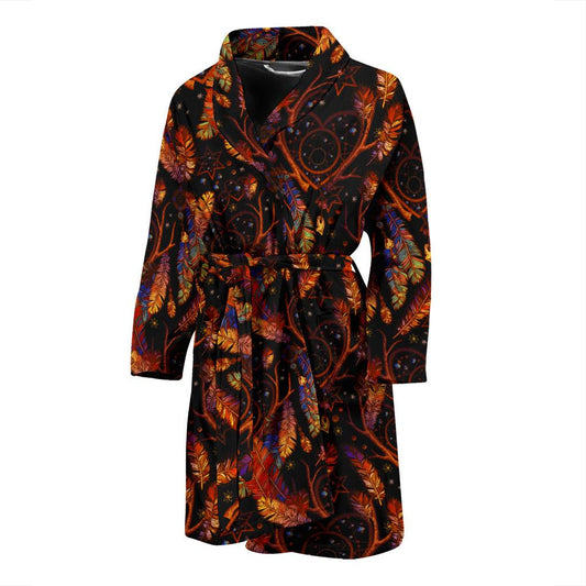 Dream Catcher Native American Design Men Bath Robe-JTAMIGO.COM