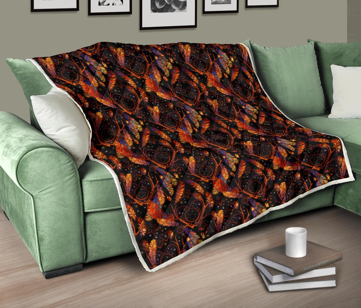 Dream Catcher Native American Design Premium Quilt-JTAMIGO.COM