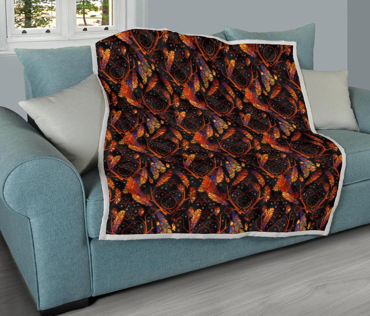 Dream Catcher Native American Design Premium Quilt-JTAMIGO.COM