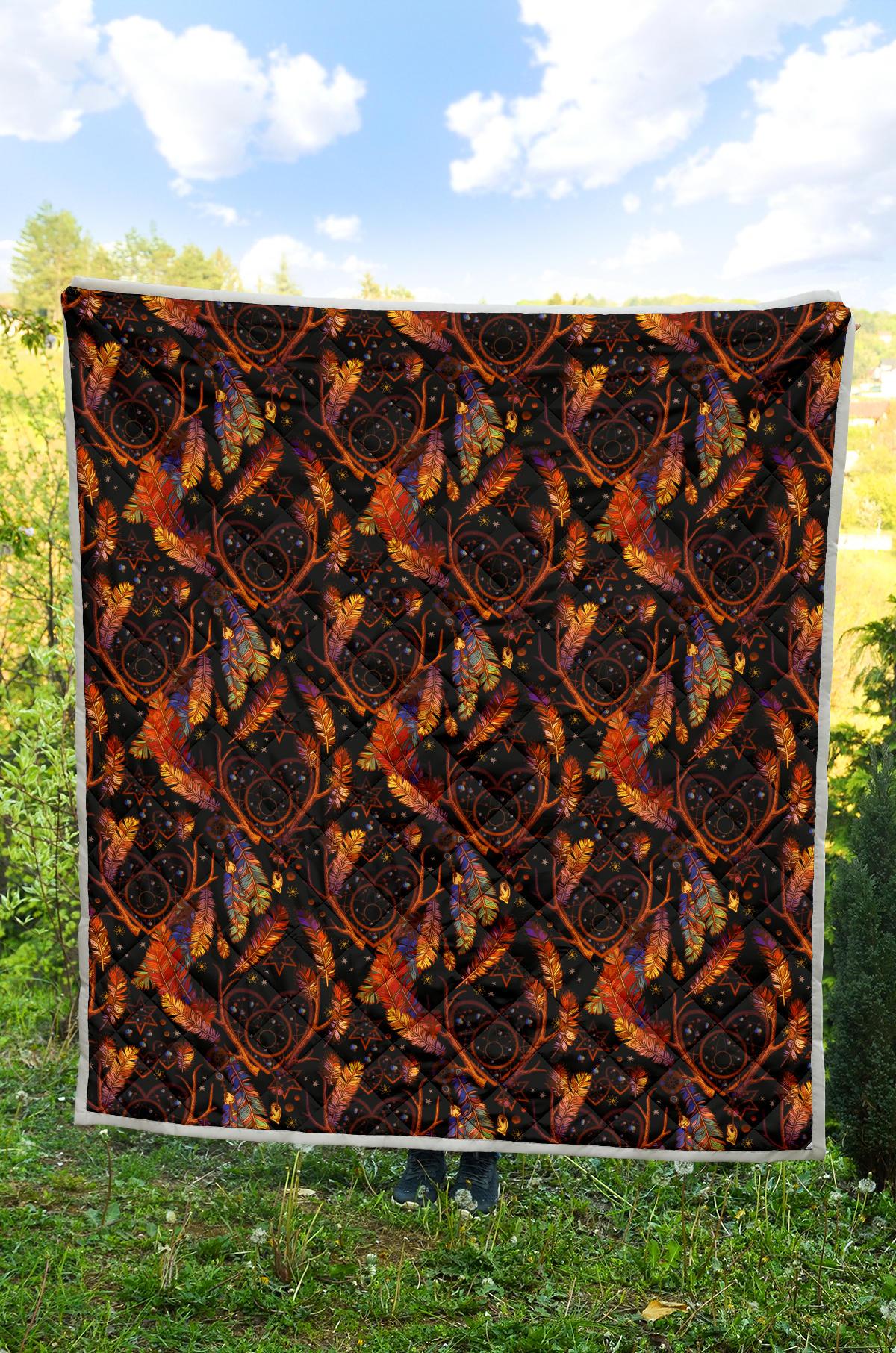 Dream Catcher Native American Design Premium Quilt-JTAMIGO.COM