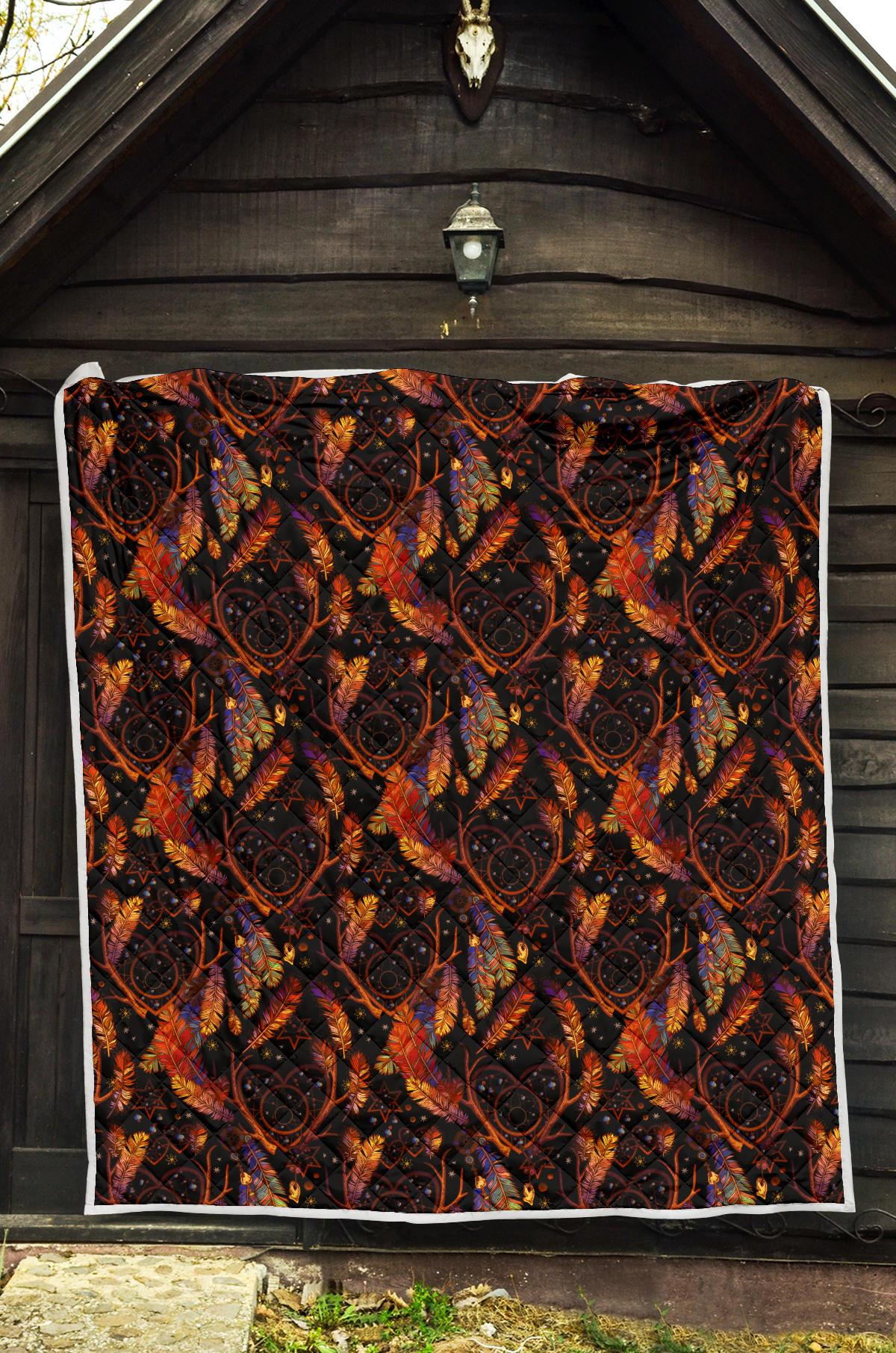 Dream Catcher Native American Design Premium Quilt-JTAMIGO.COM
