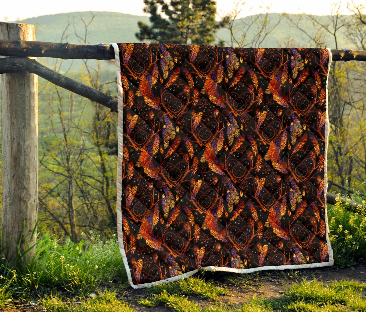 Dream Catcher Native American Design Premium Quilt-JTAMIGO.COM