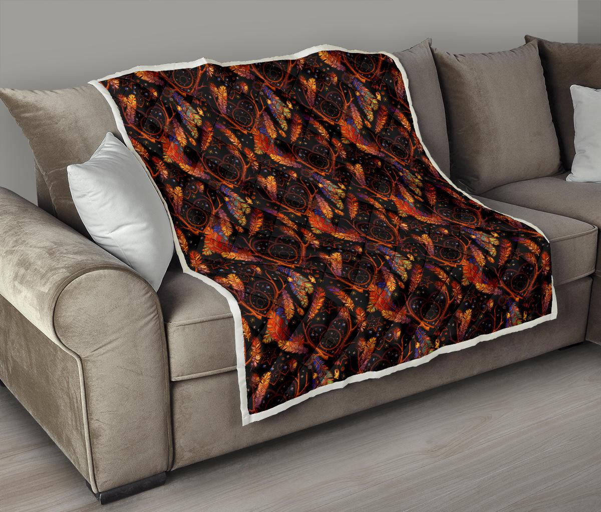 Dream Catcher Native American Design Premium Quilt-JTAMIGO.COM