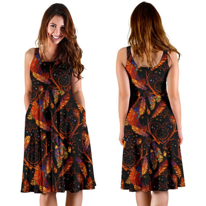 Dream Catcher Native American Design Sleeveless Dress